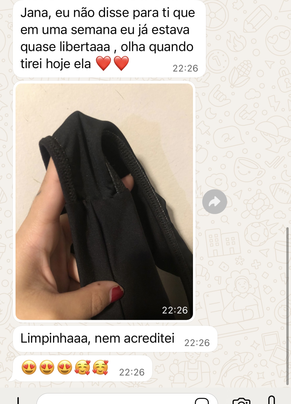 Relato da cliente Luana